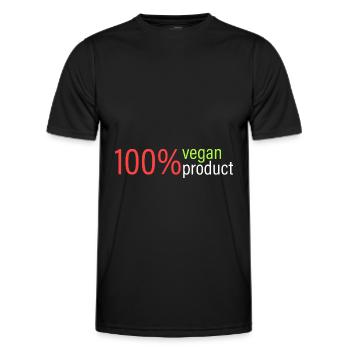 Produit 100% végétalien - T-shirt sport Homme - noir - Devant - AI Model Male 178 dark (178cm)