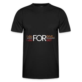 Ich vergebe...ich vergesse - Männer Funktions-T-Shirt - Schwarz - Vorne - AI Model Male 178 dark (178cm)