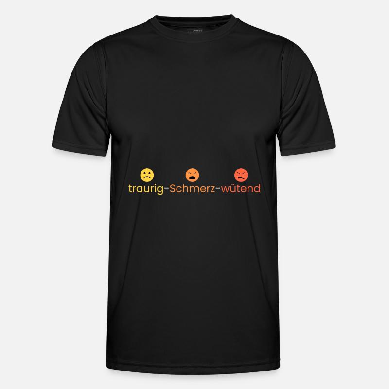 traurig - Schmerz - wütend Männer Funktions-T-Shirt