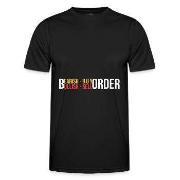 Bearish - Buy Order - Men's Functional T-Shirt - black - Front - AI Model Male 178 dark (178cm)