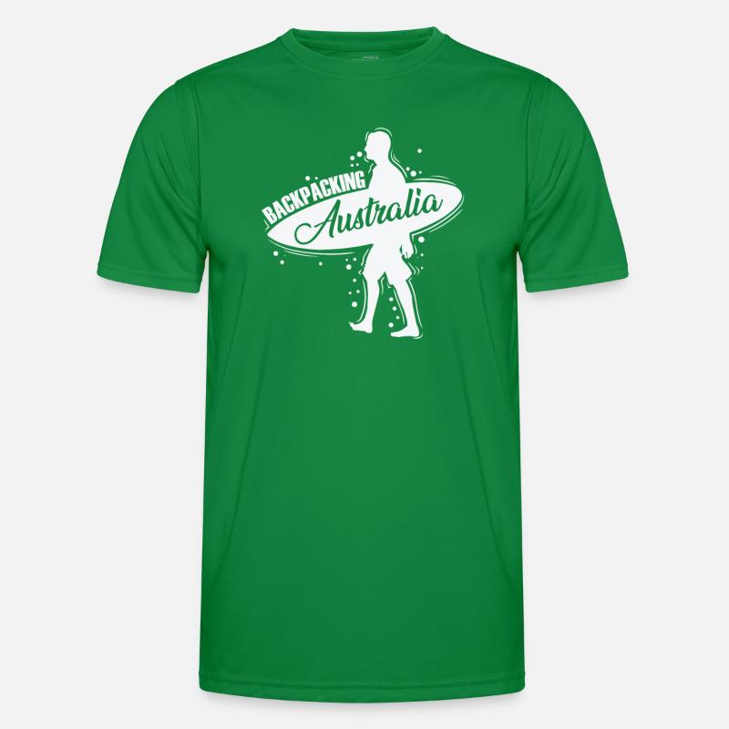 Backbacking Australia Outback Abenteuer Männer Funktions-T-Shirt