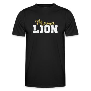 Mama Lion Africa Lion Predator King - Men's Functional T-Shirt - black - Front - AI Model Male 178 dark (178cm)