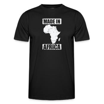 Made in Africa Continent Africa Map - Men's Functional T-Shirt - black - Front - AI Model Male 178 dark (178cm)