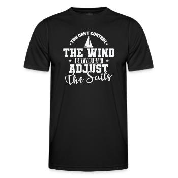 Vous ne pouvez pas contrôler le wind sailing boat - T-shirt sport Homme - noir - Devant - AI Model Male 178 dark (178cm)
