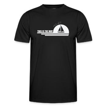 C’est la façon dont le voilier sport sports nautiques - T-shirt sport Homme - noir - Devant - AI Model Male 178 dark (178cm)