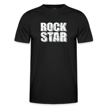 Rock Star Musikstil Genre Gitarre Rockband - Männer Funktions-T-Shirt - Schwarz - Vorne - AI Model Male 178 dark (178cm)