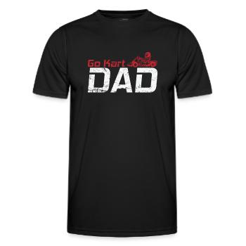 Go Kart Dad Racing Vehicle Race Track - Men's Functional T-Shirt - black - Front - AI Model Male 178 dark (178cm)