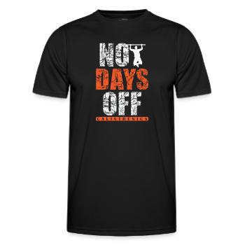 No Days Off Calisthenics Fitness Workout - Men's Functional T-Shirt - black - Front - AI Model Male 178 dark (178cm)
