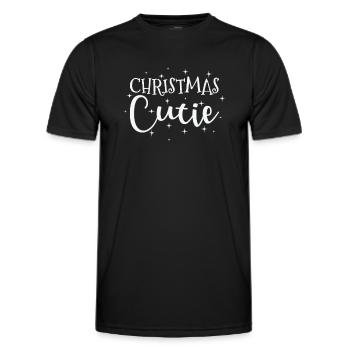 Noël Cutie Vacances Noël - T-shirt sport Homme - noir - Devant - AI Model Male 178 dark (178cm)