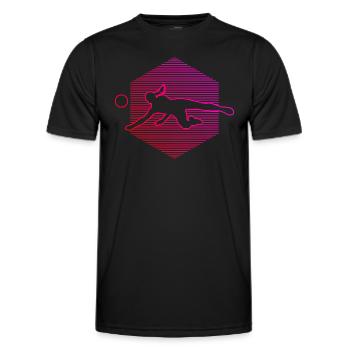 Men's Volleyball Volleyball Volleyball Women's Volleyball - Men's Functional T-Shirt - black - Front - AI Model Male 178 dark (178cm)