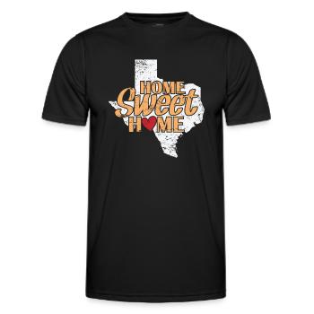 Home Sweet Home Texas État des États-Unis - T-shirt sport Homme - noir - Devant - AI Model Male 178 dark (178cm)