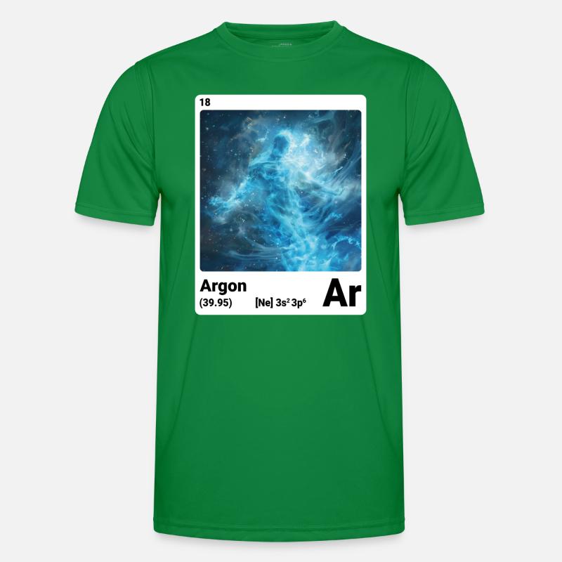 Argon Ar Chemical Element Periodic Table 018 Men's Functional T-Shirt