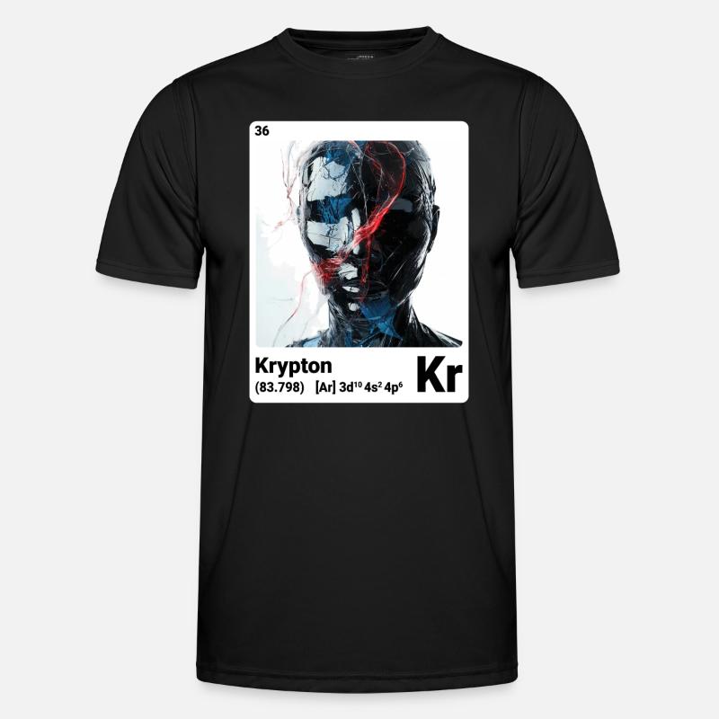 AI am Krypton (wt) - Men's Functional T-Shirt - black