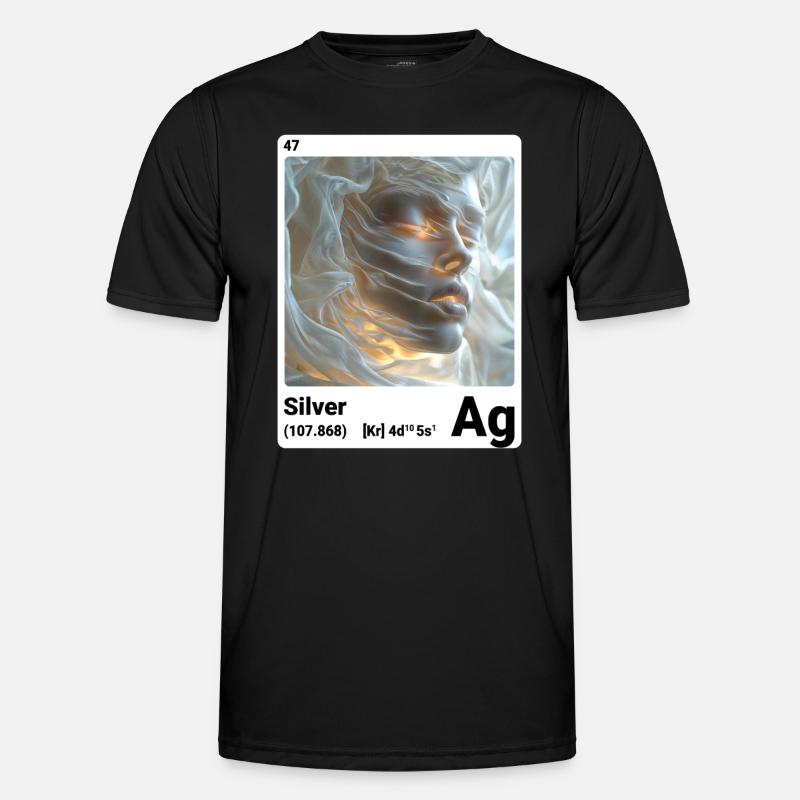 AI am Silver (wt) - Men's Functional T-Shirt - black