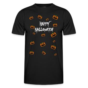 Happy Halloween Kürbis Alarm - Männer Funktions-T-Shirt - Schwarz - Vorne - AI Model Male 178 dark (178cm)