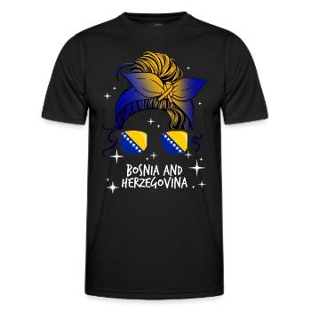 Bosnien und Herzegowina - Männer Funktions-T-Shirt - Schwarz - Vorne - AI Model Male 178 dark (178cm)