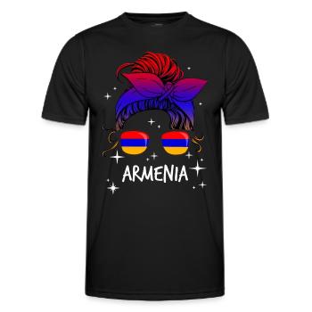Armenien - Männer Funktions-T-Shirt - Schwarz - Vorne - AI Model Male 178 dark (178cm)