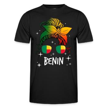 Benin - Männer Funktions-T-Shirt - Schwarz - Vorne - AI Model Male 178 dark (178cm)