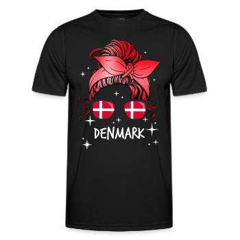 Denmark - Men's Functional T-Shirt - black - Front - AI Model Male 178 dark (178cm)