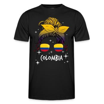 Colombie - T-shirt sport Homme - noir - Devant - AI Model Male 178 dark (178cm)