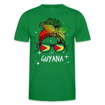 Guyana - Men's Functional T-Shirt - kelly green - Front - AI Model Male 178 dark (178cm)