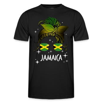 Jamaica - Men's Functional T-Shirt - black - Front - AI Model Male 178 dark (178cm)