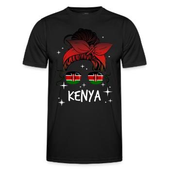 Kenya - T-shirt sport Homme - noir - Devant - AI Model Male 178 dark (178cm)