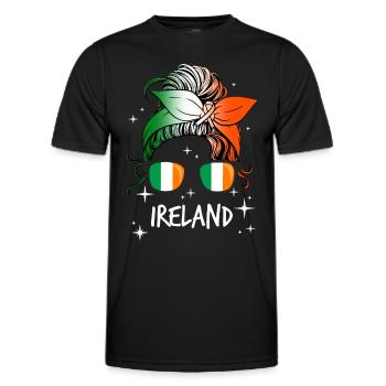 Irland - Männer Funktions-T-Shirt - Schwarz - Vorne - AI Model Male 178 dark (178cm)