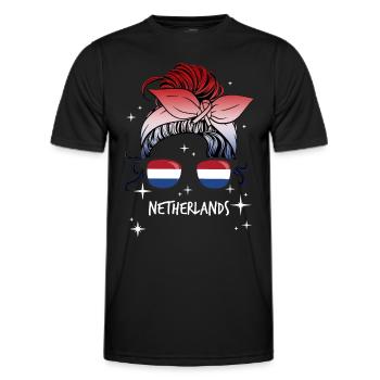 Niederlande - Männer Funktions-T-Shirt - Schwarz - Vorne - AI Model Male 178 dark (178cm)
