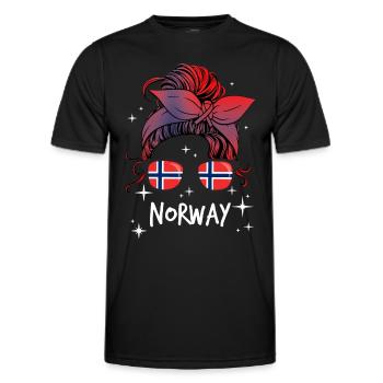 Norway - Men's Functional T-Shirt - black - Front - AI Model Male 178 dark (178cm)