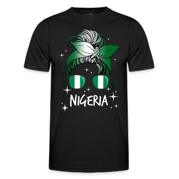 Nigeria - Männer Funktions-T-Shirt - Schwarz - Vorne - AI Model Male 178 dark (178cm)