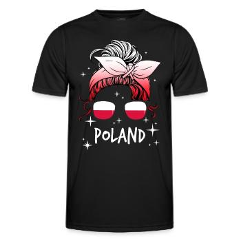 Polen - Männer Funktions-T-Shirt - Schwarz - Vorne - AI Model Male 178 dark (178cm)