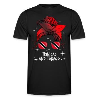 Trinité et Tobago - T-shirt sport Homme - noir - Devant - AI Model Male 178 dark (178cm)