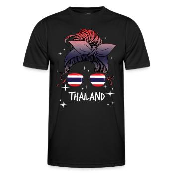 Thailand - Männer Funktions-T-Shirt - Schwarz - Vorne - AI Model Male 178 dark (178cm)