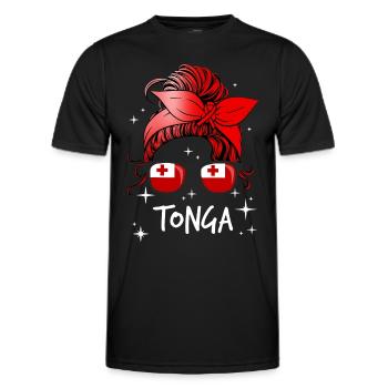 Tonga - T-shirt sport Homme - noir - Devant - AI Model Male 178 dark (178cm)