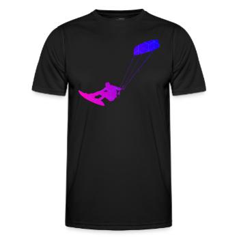 Kitesurf Féminin Kitesurf Kitesurf Kitesurf Kitesurf - T-shirt sport Homme - noir - Devant - AI Model Male 178 dark (178cm)