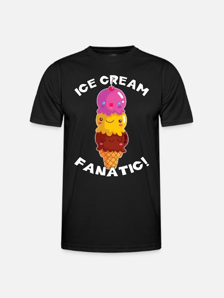 Eiscreme-Fanatiker! - Männer Funktions-T-Shirt - Schwarz