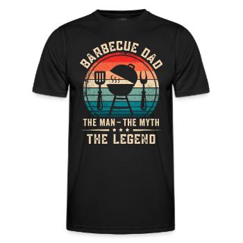 Barbecue Dad Grill BBQ Papa Griller - Männer Funktions-T-Shirt - Schwarz - Vorne - AI Model Male 178 dark (178cm)