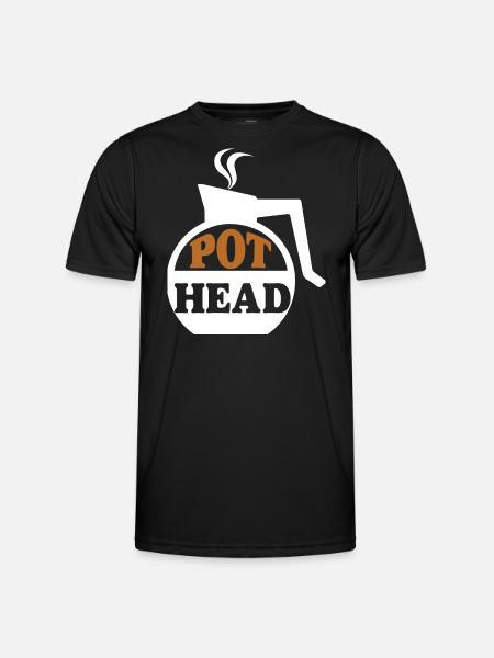 Pot head Coffee - Coffee Gifts - Men's Functional T-Shirt - black