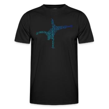 Break Dance Bboy Men's Bgirl Women Hiphop - Men's Functional T-Shirt - black - Front - AI Model Male 178 dark (178cm)