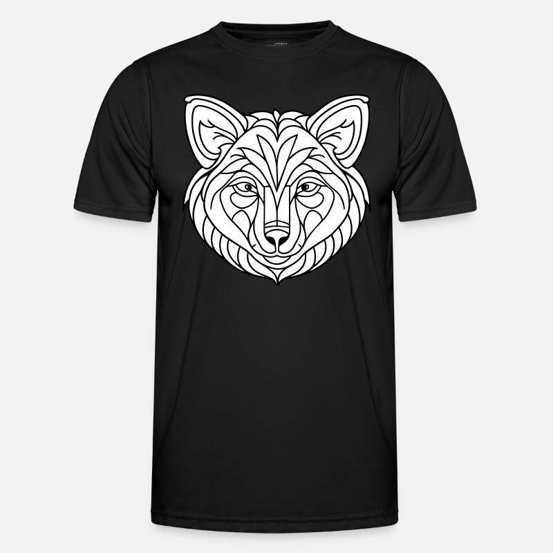 Wolf Face - Men's Functional T-Shirt - black