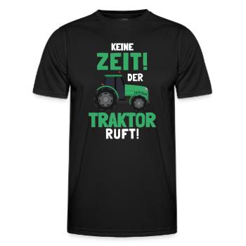 Traktorfahrer Trecker Traktor Landmaschine - Männer Funktions-T-Shirt - Schwarz - Vorne - AI Model Male 178 dark (178cm)