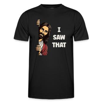 Jésus Freak Jésus Christ Meme Bible Chrétienne - T-shirt sport Homme - noir - Devant - AI Model Male 178 dark (178cm)