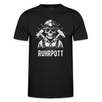 Mining Colliery Ruhr Area Ruhrpott Miners - Men's Functional T-Shirt - black - Front - AI Model Male 178 dark (178cm)