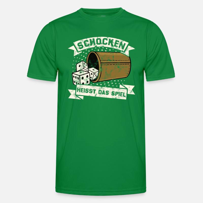 Schocken Is the game called dice game Drinking beer Men's Functional T-Shirt