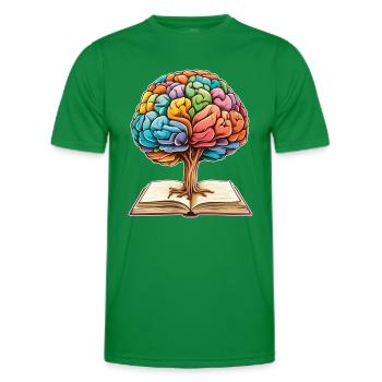 Lesen bildet Mindset Wachstum Kunstwerk Baum - Männer Funktions-T-Shirt - Kelly Green - Vorne - AI Model Male 178 dark (178cm)