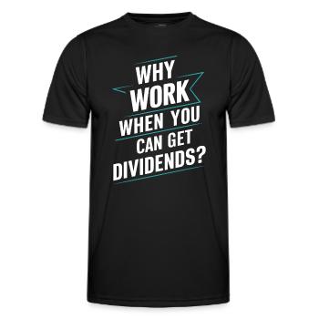 Lustige finanzielle Unabhängigkeit von Dividendeninvestoren - Männer Funktions-T-Shirt - Schwarz - Vorne - AI Model Male 178 dark (178cm)
