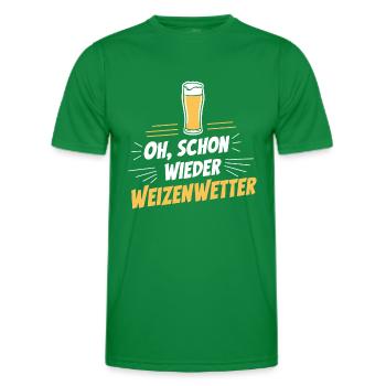 Lustiger Spruch Weizenbier Sommer Sonne Garten - Männer Funktions-T-Shirt - Kelly Green - Vorne - AI Model Male 178 dark (178cm)