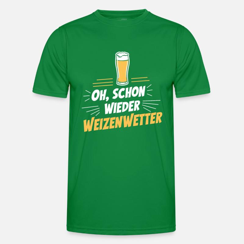 Lustiger Spruch Weizenbier Sommer Sonne Garten Männer Funktions-T-Shirt