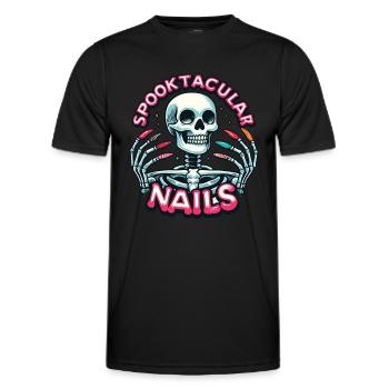 Spooktacular Nails Nail Tech Nail Tech Kosmetikerin - Männer Funktions-T-Shirt - Schwarz - Vorne - AI Model Male 178 dark (178cm)